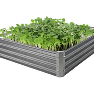 40"x40"x10" Metal Raised Bed Square Corrugated